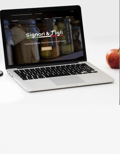 site de produits - traiteur italien