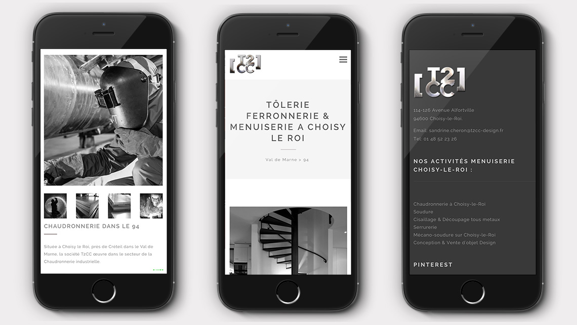 site web mobile chaudronnerie