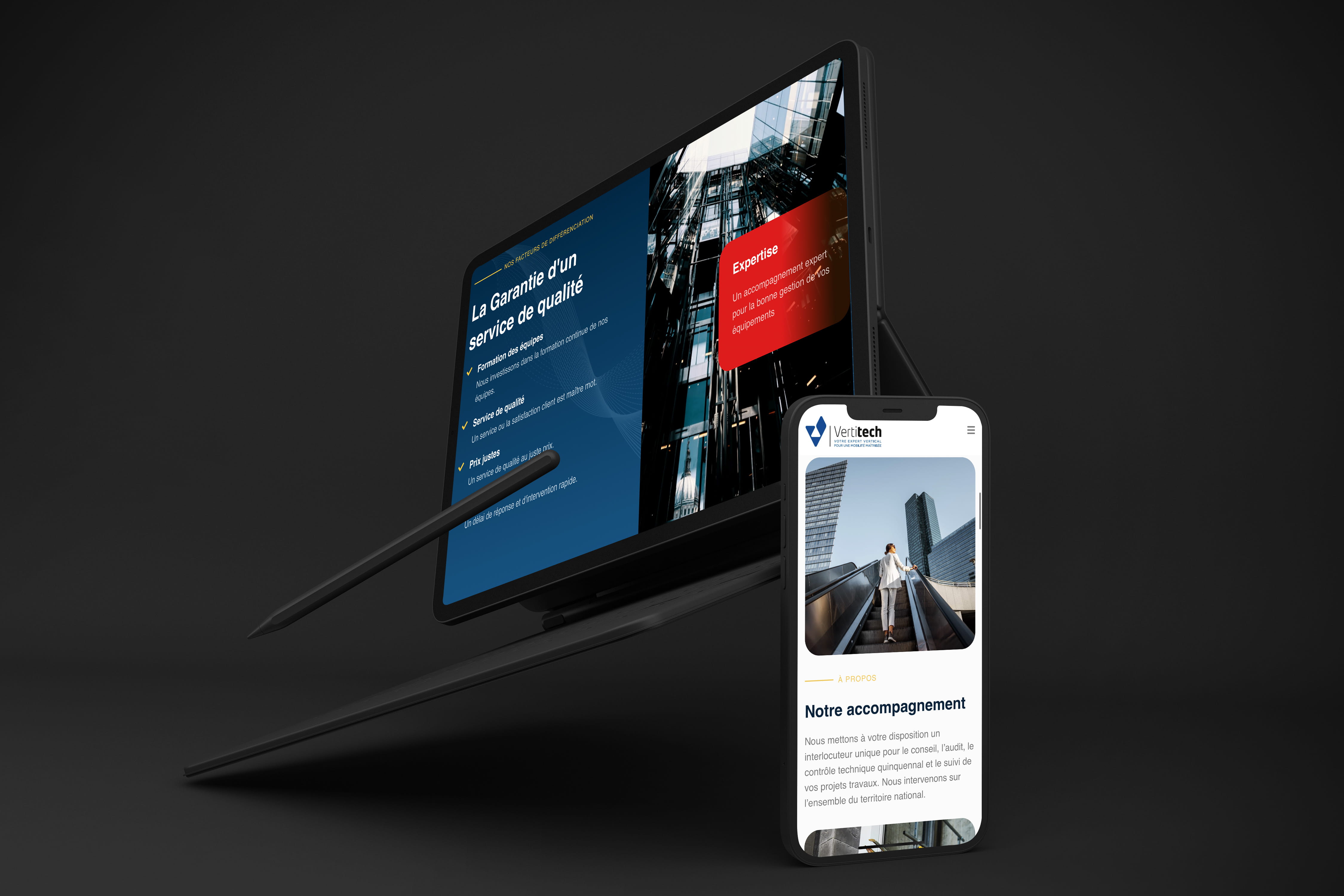 Vertitech — Vue de l'interface